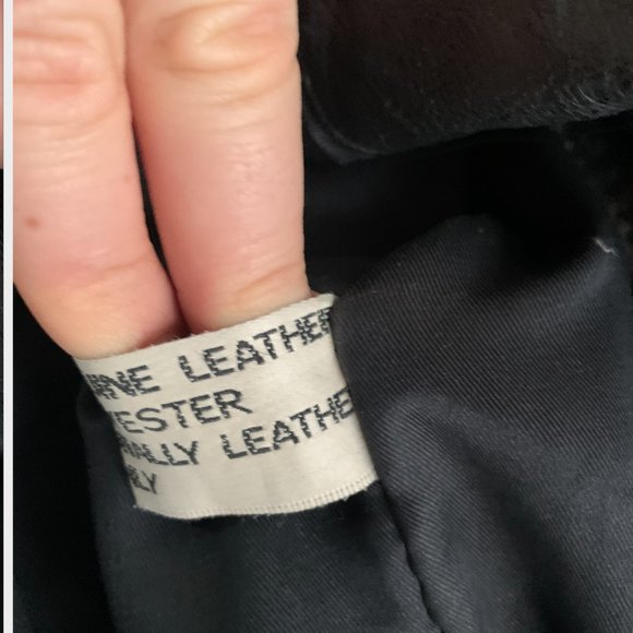 Heavy vintage leather fitted peacoat - Picture 8 of 8